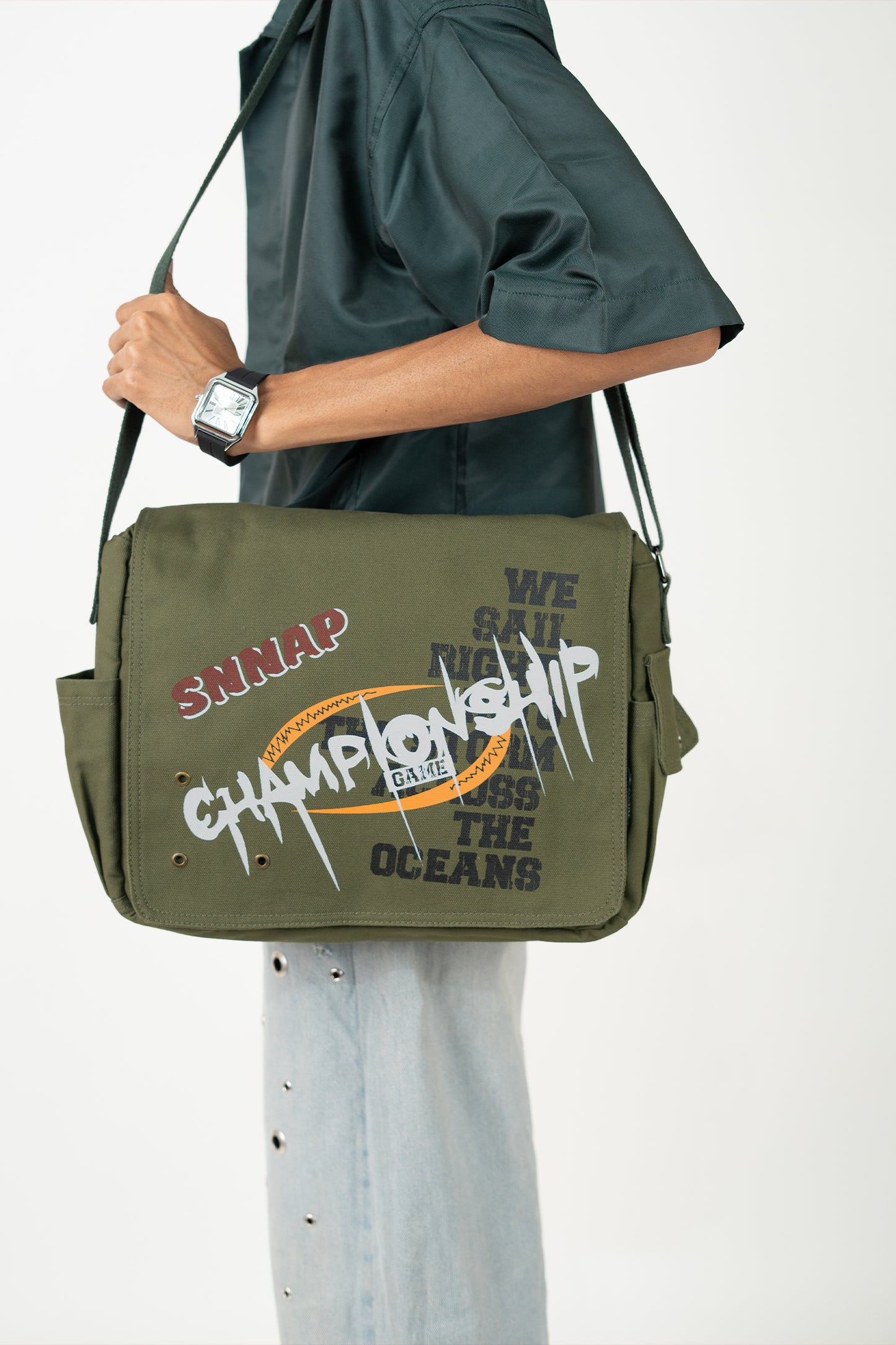 Olive Championship Messenger Bag