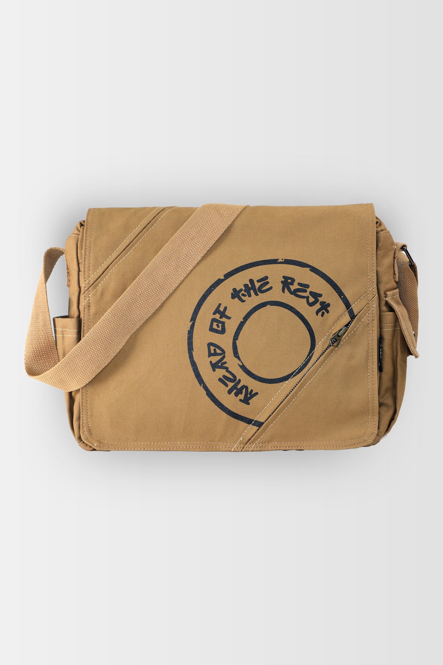 Beige Fine Run Messenger Bag