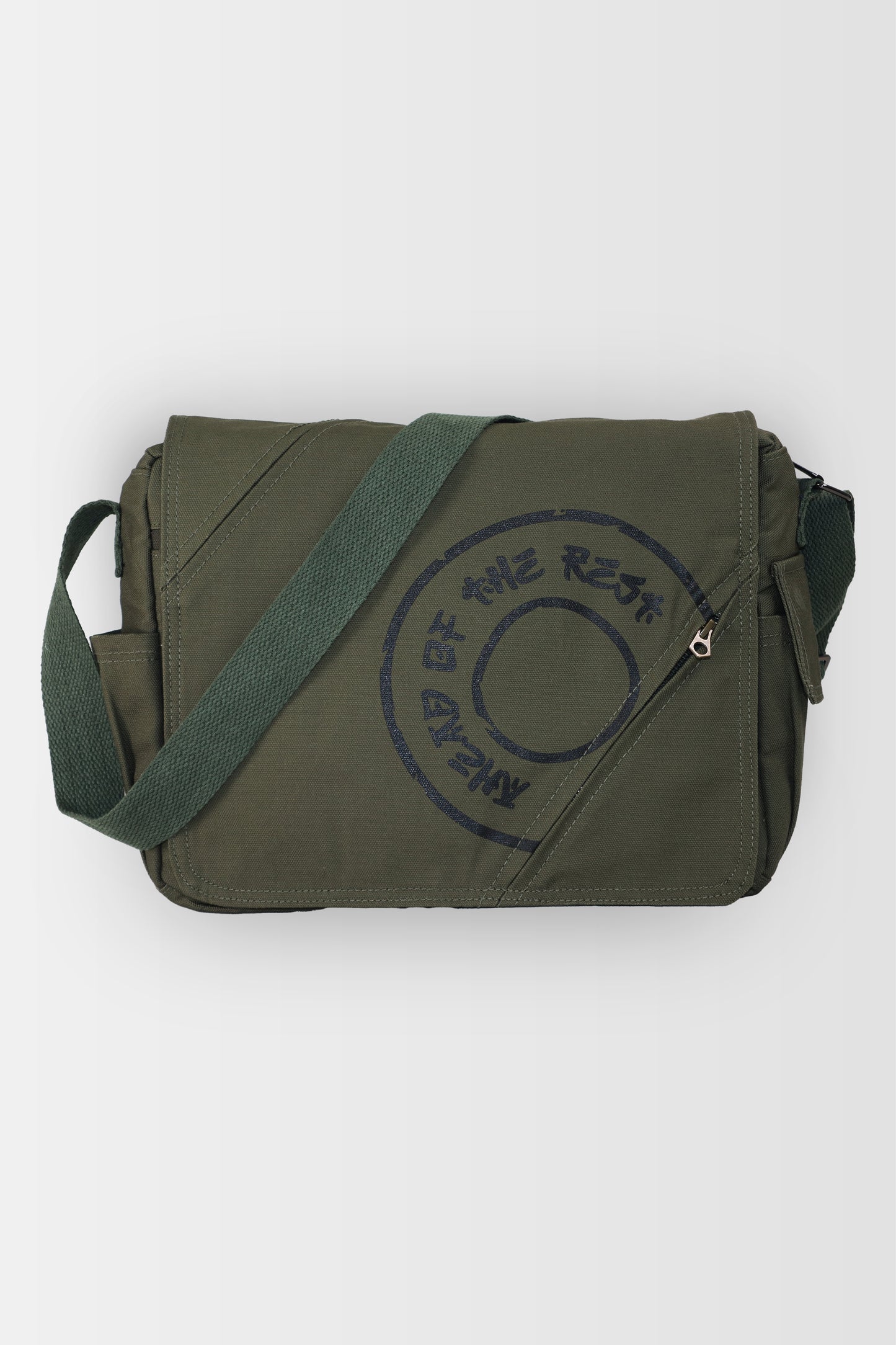 Olive Fine Run Messenger Bag