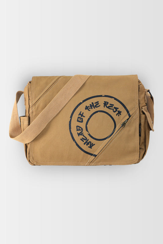 Beige Fine Run Messenger Bag