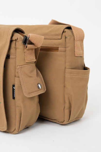 Beige Snnap Reality Messenger Bag